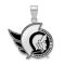 Rhodium Over Sterling Silver NHL LogoArt Ottawa Senators Large Enamel Pendant