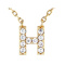 CZ Initial H Station Necklace In 18K Gold Over Sterling Silver 0.15ctw