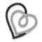 Rhodium Over 14k White Gold Black and White Diamond Entwined Heart Chain
Slide Pendant