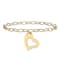 14K Yellow Gold Yellow Gold Dangle Heart Bracelet