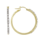 White Diamond 14k Yellow Gold Over Sterling Silver Hoop Earrings 0.50ctw