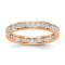 14K Rose Gold Lab Grown Diamond Polished 1 ct. Channel Set Eternity Band