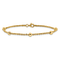 14K Yellow Gold Diamond-cut Beaded Rope Chain Bracelet