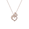 Champagne And Mocha Cubic Zirconia 14k Rose Gold Over Silver Cat
Necklace 1.52ctw