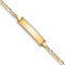 10k Yellow Gold Children's Figaro Link ID Bracelet