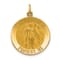14k Yellow Gold Polished and Satin Medium St. Florian Medal Pendant