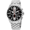 Roberto Bianci Men's Messina Black Dial Stainless Steel Watch