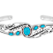 Sleeping Beauty Turquoise Cuff Bracelet In Sterling Silver