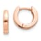 14K Rose Gold 3/8" Round Hinged Hoop Earrings