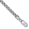 Rhodium Over 14k White Gold 3.6mm Round Box Link Bracelet, 7 Inches