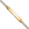 14k Yellow Gold and Rhodium Over 14k Yellow Gold Children's Pavé Curb
Link ID Bracelet