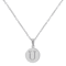 Initial U Charm Pendant Necklace In Silver-Tone