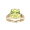 Green And White Cubic Zirconia 18k Yellow Gold Over Silver August
Birthstone Ring 6.98ctw