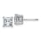 Rhodium Over 14K White Gold 2ct. 5.5mm Princess D E F Pure Light
Moissanite Earrings