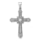 Rhodium Over 14K White Gold 1/3ct. Diamond Filigree Cross Pendant