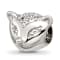 Sterling Silver Cubic Zirconia Fox Face Bead
