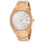 Christian Van Sant Men's Octavius Slim White Dial, Rose Stainless Steel Watch