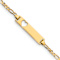 10k Yellow Gold Children's Figaro Link ID Bracelet