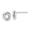 Rhodium Over 14k White Gold Polished 8mm Love Knot Stud Earrings