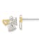 Rhodium Over Sterling Silver Angel With 14K Yellow Gold Over Sterling
Silver Heart Earrings