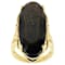 Golden Sheen Sapphire Solitaire Ring In 18K Gold Over Sterling Silver 27.21ct