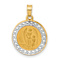 14K Two-tone Gold Satin Our Guardian Angel Medal Pendant