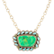 Barse Jewelry Legacy Lime Green and Blue Composite Turquoise Gold Tone Necklace