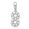 Rhodium Over 14k White Gold Diamond Number 8 Pendant