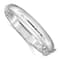 Rhodium Over Sterling Silver Diamond-cut 10.25mm Hinged Bangle Bracelet