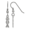 Rhodium Over Sterling Silver LogoArt Theta Phi Alpha Small Dangle Earrings