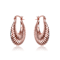Seashell Hoop Earrings In 18K Rose Gold Over Brass