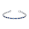 5.00ctw Sapphire and Diamond Bracelet 14k White Gold