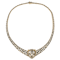 CZ Leopard Graduated Necklace In 14K Gold Over Brass