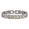 Titanium with 14k Inlay Brushed Bracelet