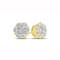 0.50cttw Diamond Cluster Earring set in 14k Yellow Gold