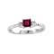0.34ctw Ruby and Diamond Ring in 14k White Gold
