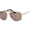 Guess Gold Tone Rectangular Frame / Smoke Lenses Sunglasses