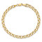 10k Yellow Gold 4.5mm Diamond-Cut Double Link Charm Bracelet