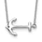 Rhodium Over Sterling Silver Anchor with 2 Inch Extension Necklace