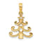 14K Yellow Gold Polished Christmas Tree Pendant