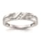 Rhodium Over 14K White Gold Diamond Trio Men's Wedding Band 0.14ctw