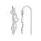 White Diamond Accent Rhodium Over Sterling Silver Threader Earrings