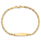 14k Yellow Gold Soft Diamond Shape Mariner Link ID Bracelet