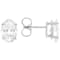 Lab-Grown Diamond Oval Stud Earrings In 14K White Gold 3.00ctw