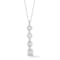 Rachel Zoe Mixed Shape CZ Bar Lariat Necklace in Rhodium Over Sterling Silver