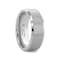 SHEFFIELD Flat Beveled Edges Tungsten Ring with Brushed Center 7mm