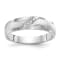 Rhodium Over 14K White Gold AA Quality Trio Mens Wedding Band