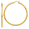 14k Yellow Gold Polished 2 3/8" Tube Hoop Earrings