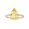 Pear Lab Created Yellow Sapphire with White Topaz 18K Yellow Gold Over
Sterling Silver Ring 3.80ctw