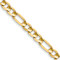 14k Yellow Gold 5.5mm Solid Concave Open Figaro 26 Inch Chain